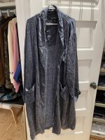Blue Silk Paisley Rave Robe