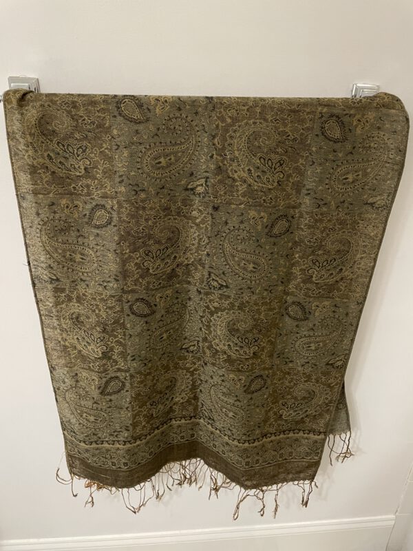 green paisley pashmina