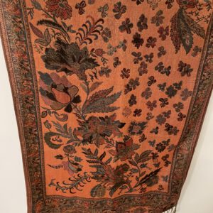 Cool orangy red floral pashmina